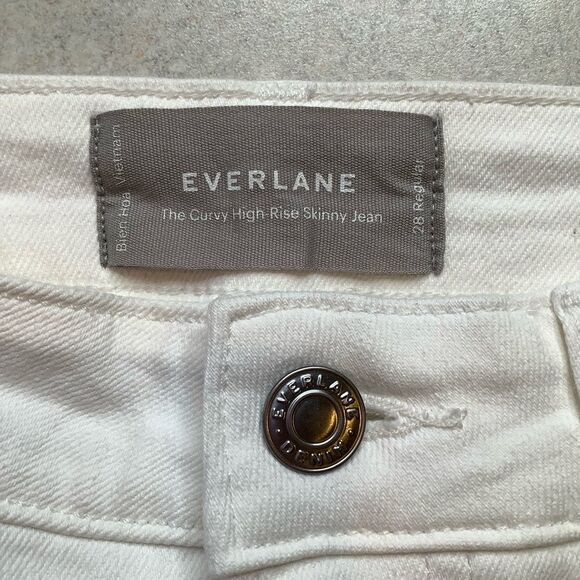 Everlane Curvy‎ High Rise Skinny Jean 28 Regular White - Picture 5 of 8